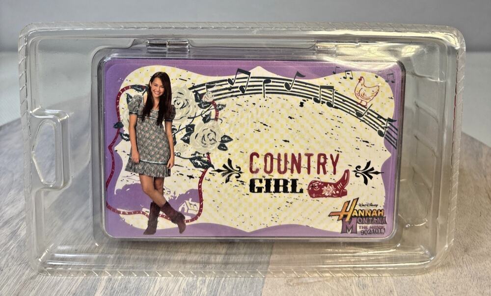 Disney Hannah Montana Miley Cyrus City Girl Country Girl Mini Metal Case NEW